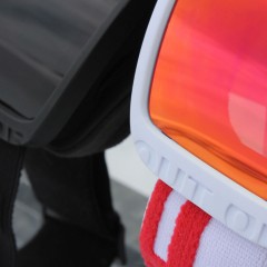 Two Out Of Shift ski goggles in two different colors detail