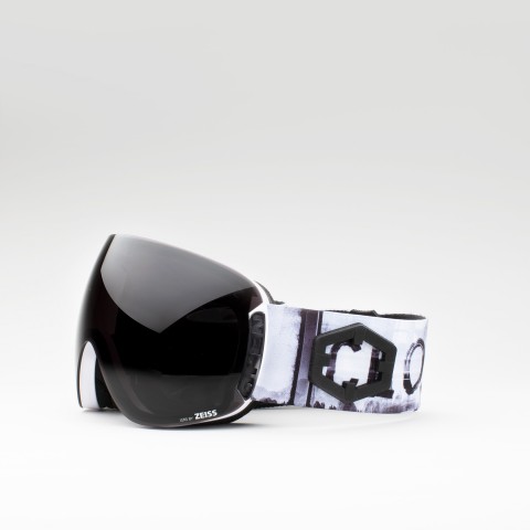 Open Closed snow goggle with Smoke lens and Storm bonus lens