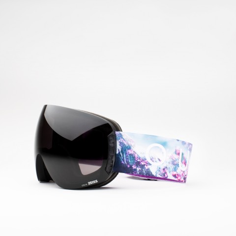 Maschera da sci Open colore Lilac con lente Smoke e seconda lente Storm