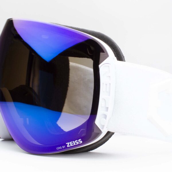 Open Ski Goggles Blue MCI Lens White Color