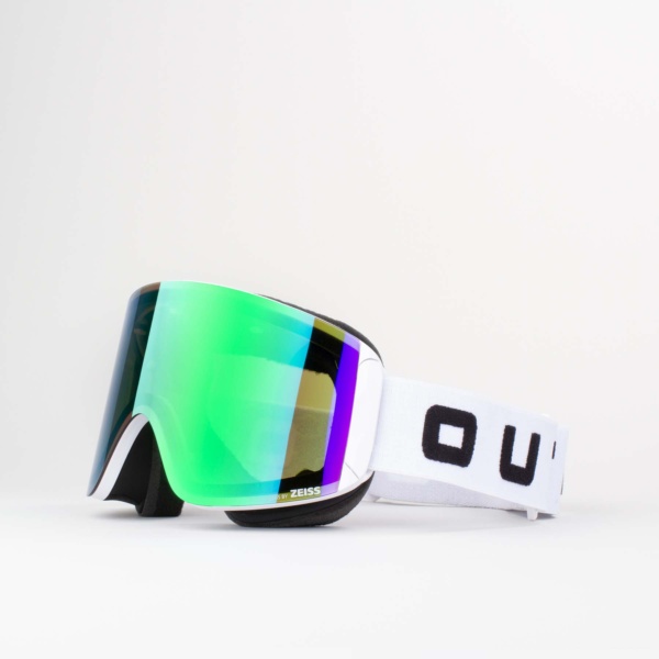 Katana Ski Goggles Green MCI Lens white Color