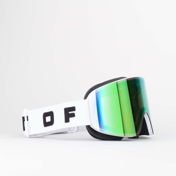 Katana Ski Goggles Green MCI Lens white Color