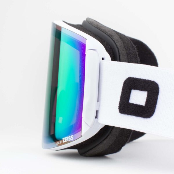 Katana Ski Goggles Green MCI Lens white Color
