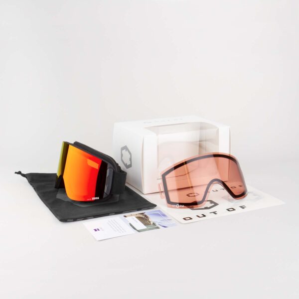 Katana Ski Goggles Red MCI Lens black Color