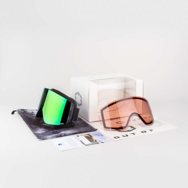 Katana Ski Goggles Green MCI Lens tempesta Color