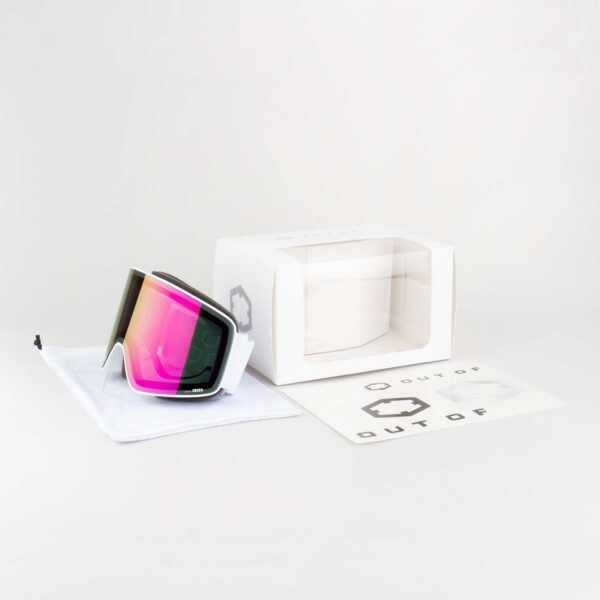Void Ski Goggles Violet MCI Lens White Color