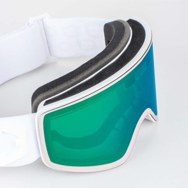 Electra 2 Ski Goggles IRID Green Lens White Color